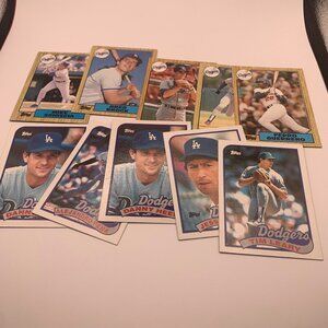 10ct 87-89 Topps Los Angeles Dodgers Baseball Trading Cards EXMT